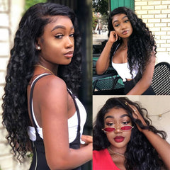 Loose Deep Wave Brazilian Natural Color Remy Human Hair T Part Lace Wig