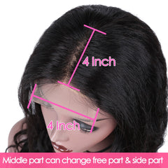 Loose Deep Wave Brazilian Natural Color Remy Human Hair T Part Lace Wig