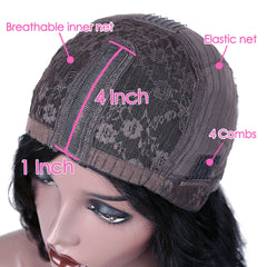 Loose Deep Wave Brazilian Natural Color Remy Human Hair T Part Lace Wig