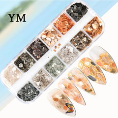 Holographic Nail Glitter Flakes Sequin 12pcs