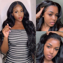 Brazilian Body Wave Remy Human Hair Glueless Lace Front Wig