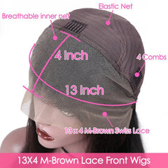 Brazilian Body Wave Remy Human Hair Glueless Lace Front Wig