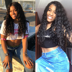 Water Wave T Part HD Lace Wig Glueless Brazilian Remy Human Hair