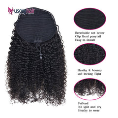 Curly Brazilian Human Hair Ponytail