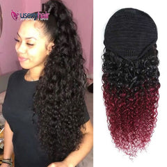 Curly Brazilian Human Hair Ponytail