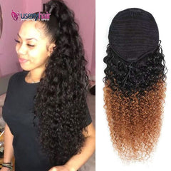 Curly Brazilian Human Hair Ponytail