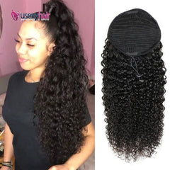 Curly Brazilian Human Hair Ponytail