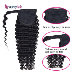 Curly Brazilian Human Hair Ponytail