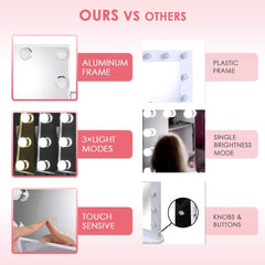 Hollywood Style Makeup Mirror with Lights LED Bulbs