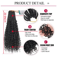 Goddess Box Braids Crochet Hair With Curly End