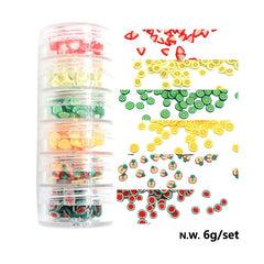 Neon Pigment Powder Fluorescent Nail Glitter Set