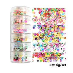 Neon Pigment Powder Fluorescent Nail Glitter Set