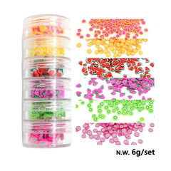 Neon Pigment Powder Fluorescent Nail Glitter Set