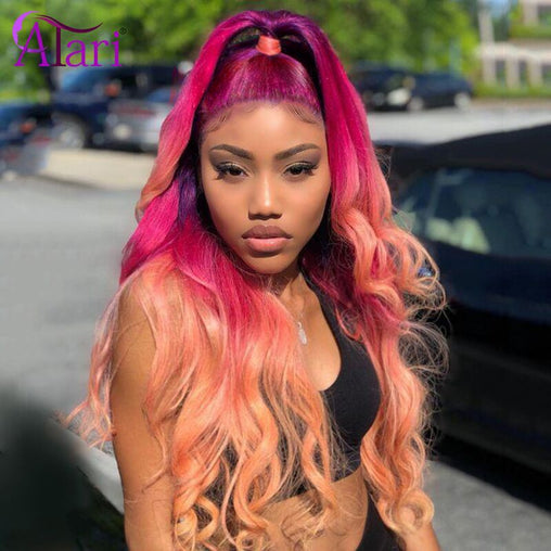 HD Lace Ombre Colored Brazilian Virgin Human Hair 180% Body Wave