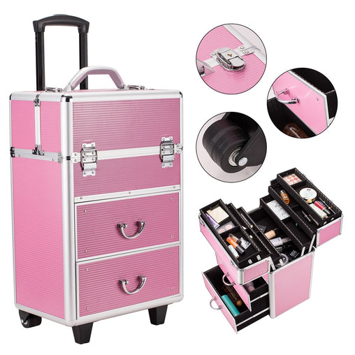 Cosmetic Makeup Case 4 Tier Lockable Cosmetic Storage