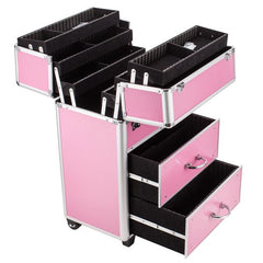 Cosmetic Makeup Case 4 Tier Lockable Cosmetic Storage