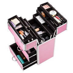 Cosmetic Makeup Case 4 Tier Lockable Cosmetic Storage