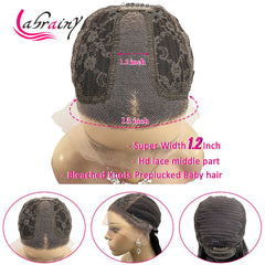 Kinky Curly HD Transparent Lace Frontal Human Hair Wig Pre Plucked