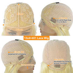 Grey Straight Lace Front Wig Human Hair Preplucked