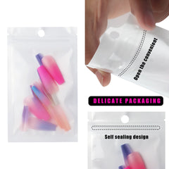 Ballerina Ombre Long Coffin Glossy Fake Nails Press On