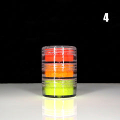 Neon Pigment Powder Fluorescent Nail Glitter Set