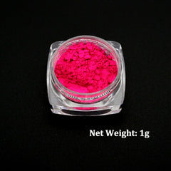 Neon Pigment Powder Fluorescent Nail Glitter Set
