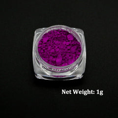 Neon Pigment Powder Fluorescent Nail Glitter Set