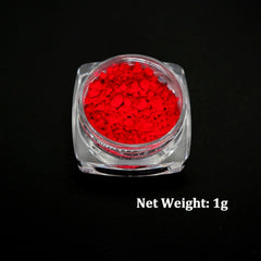 Neon Pigment Powder Fluorescent Nail Glitter Set