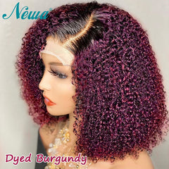 Curly Short Bob Ombre Human Hair Wig