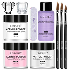 Nail Acrylic Powder and Liquid Monomer Manicure Set Kit