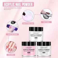 Nail Acrylic Powder and Liquid Monomer Manicure Set Kit