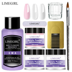 Nail Acrylic Powder and Liquid Monomer Manicure Set Kit