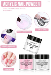 Nail Acrylic Powder and Liquid Monomer Manicure Set Kit