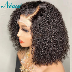 Curly Short Bob Ombre Human Hair Wig