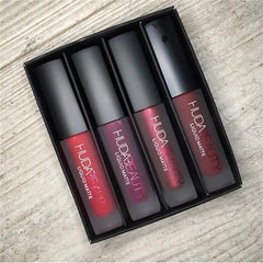 Huda Mini Matte Lipstick 4 Pack Sets Waterproof Non-fading
