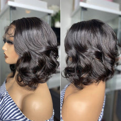 Short Bob Body Wave Lace Front Human Hair Wig