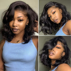 Short Bob Body Wave Lace Front Human Hair Wig