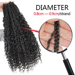 Goddess Box Braids Crochet Hair With Curly End