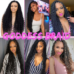 Goddess Box Braids Crochet Hair With Curly End