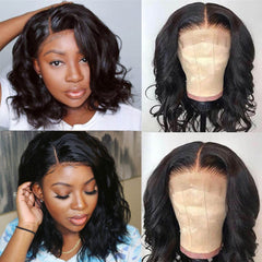Short Bob Body Wave Lace Front Human Hair Wig
