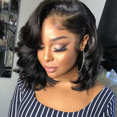 Short Bob Body Wave Lace Front Human Hair Wig