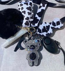 Lip Gloss Self Protection Security Alarm Keychain Ring