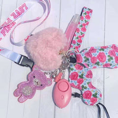 Lip Gloss Self Protection Security Alarm Keychain Ring