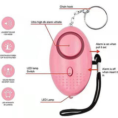 Lip Gloss Self Protection Security Alarm Keychain Ring