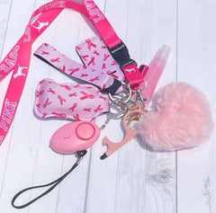 Lip Gloss Self Protection Security Alarm Keychain Ring