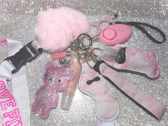 Lip Gloss Self Protection Security Alarm Keychain Ring