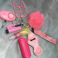 Lip Gloss Self Protection Security Alarm Keychain Ring