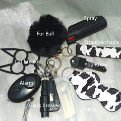 Lip Gloss Self Protection Security Alarm Keychain Ring