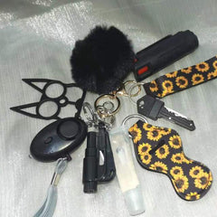Lip Gloss Self Protection Security Alarm Keychain Ring