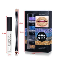 Powder Glitter Primer Lip Gloss Set